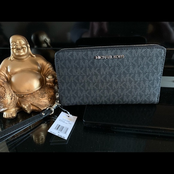 MICHAEL KORS WALLET/WRISTLET W/PHONE POCKET NEW W/TAGS MK LOGO